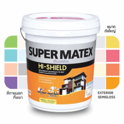 สีน้ำภายนอก SUPER MATEX Semi-Gloss กล. เบส A