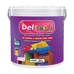 สีน้ำภายนอก DELTECH PLUS Semi-Gloss 3.6 ลิตร เบส A